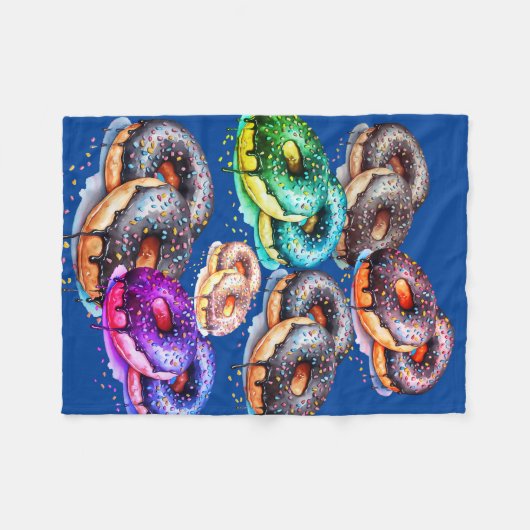 (Yummy) Donut Fleecedecke (Vorderseite (Horizontal))