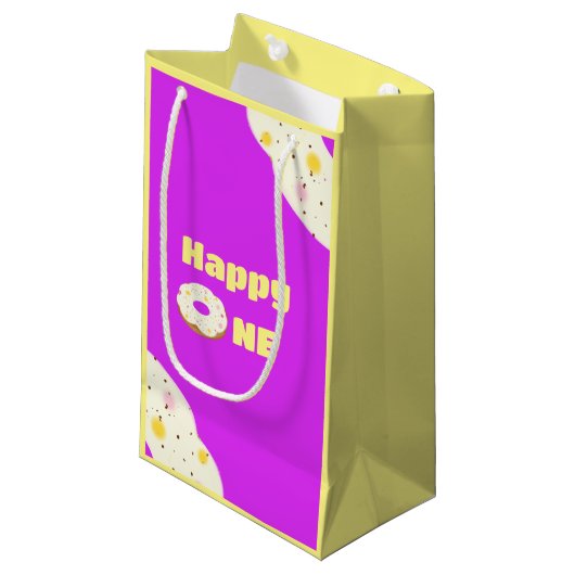 Yummy donut kleine geschenktüte (Vorderseite Schrägansicht)