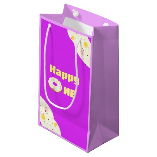 Yummy donut kleine geschenktüte (Vorderseite Schrägansicht)