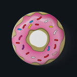 Yummy Donut mit Eisen und Sprinklen Button<br><div class="desc">Yummy Donut mit Eisen und Sprinklen</div>