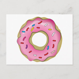 Yummy Donut mit Eisen und Sprinklen Postkarte