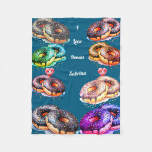 (Yummy) Donut Vlies-Decke Fleecedecke