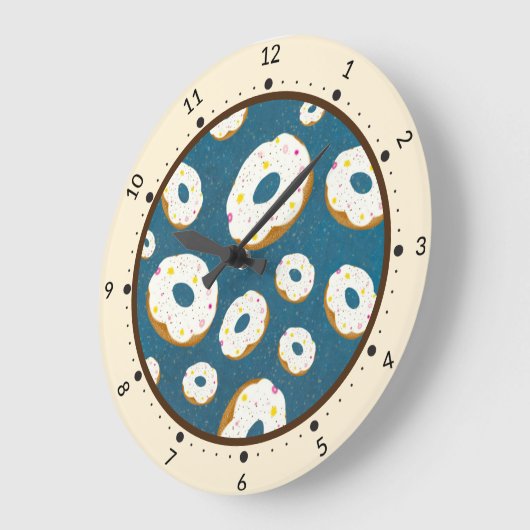 Yummy donuts große wanduhr (Winkel)