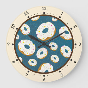Yummy donuts große wanduhr