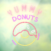 Yummy Donuts Imitate Neon Light Donut Shop Fensteraufkleber (Blatt 3)