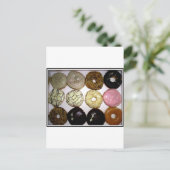 YUMMY DONUTS POSTKARTE (Stehend Vorderseite)