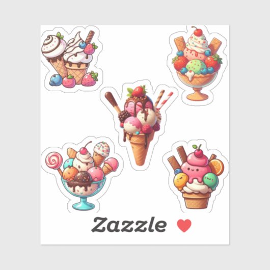 Yummy-Eis Aufkleber (Blatt)