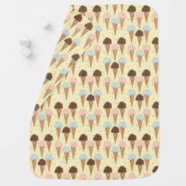 Yummy Eis cones Babydecke MONOGRAM
