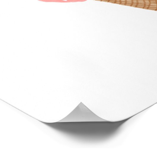 Yummy-Eis-Kegel-Triple-Scoop Poster (Ecke)