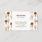 Yummy-Eis-Kegel-Visitenkartendesign Visitenkarte (Rückseite)