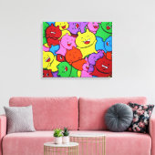 Yummy Everywhere auf Leinwand (Insitu (Wohnzimmer))