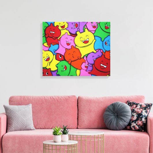 Yummy Everywhere auf Leinwand (Insitu (Wohnzimmer))