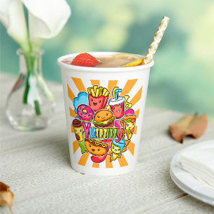 Yummy Fast Food Pappbecher