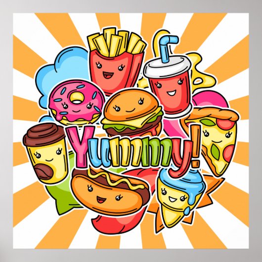 Yummy Fast Food Poster (Vorne)