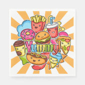 Yummy Fast Food Serviette (Vorderseite)