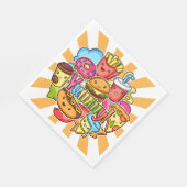 Yummy Fast Food Serviette (Ecke)