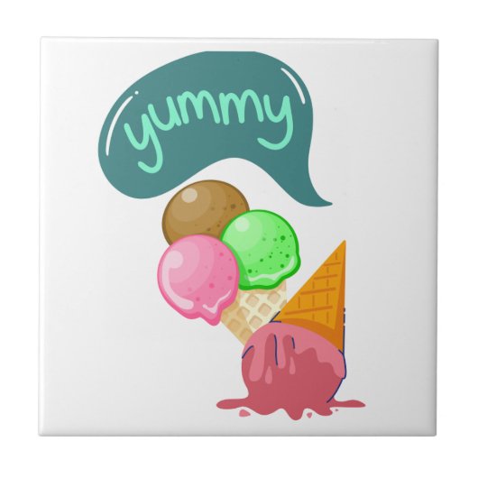 Yummy-Fliesendesign Fliese (Vorderseite)