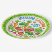 "Yummy Garden" Süße Gemüse-Charaktere Teller (Schrägansicht)
