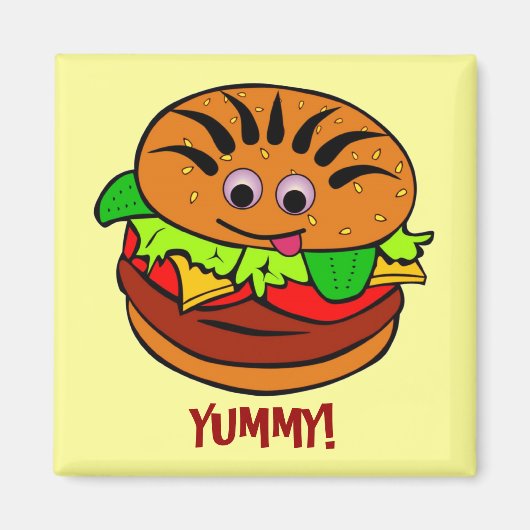 Yummy Hamburger Magnet (Vorne)