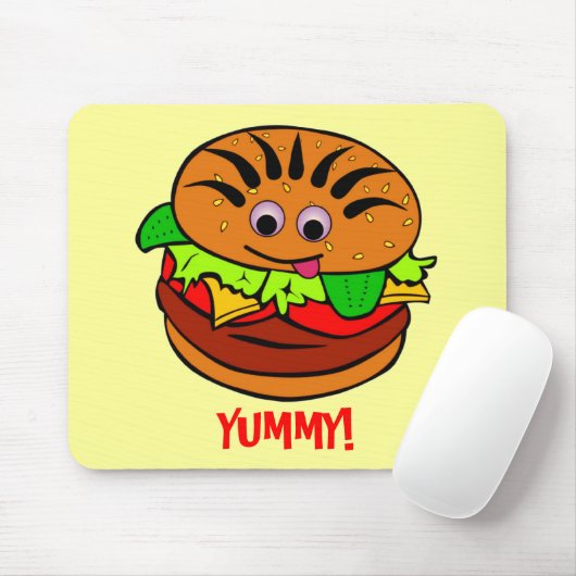 Yummy Hamburger Mousepad (Mit Mouse)