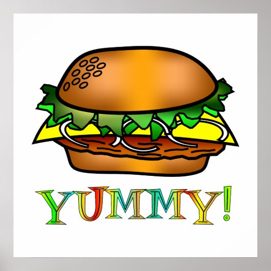 Yummy Hamburger Poster (Vorne)