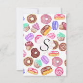 Yummy Hand Painted Watercolor Desserts Einladung (Rückseite)