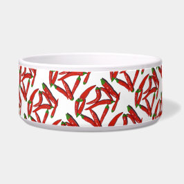Yummy Hot Red Chili Paprikaschoten Pepper Pattern Napf