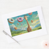 Yummy - I Liebe donuts Rechteckiger Aufkleber (Umschlag)