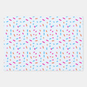 Yummy Ice Cream Cone and Sprinkles Wrapping Paper Geschenkpapier Set (Vorderseite 2)