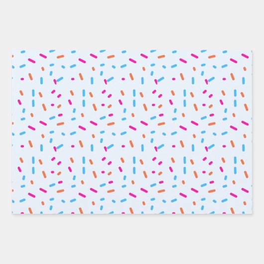 Yummy Ice Cream Cone and Sprinkles Wrapping Paper Geschenkpapier Set (Vorderseite 2)