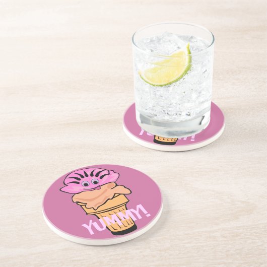 Yummy Ice Cream Getränkeuntersetzer (Seite)