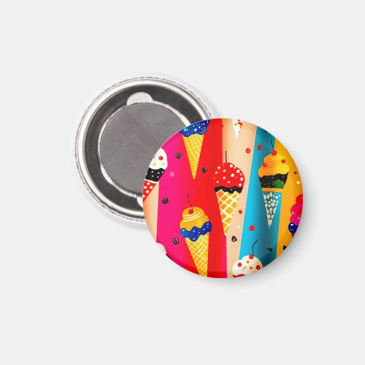 Yummy Ice Cream Magnet (Vorderseite/Rückseite)