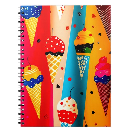 Yummy Ice Cream Notizblock (Vorderseite)