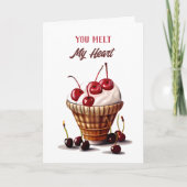 Yummy Ice Cream Themed Happy Jubiläum Karte (Vorderseite)