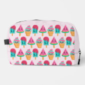 Yummy Ice Cream Trio Summer Pattern Waschbeutel (Vorderseite)