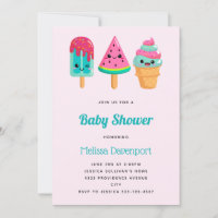 Yummy Ice Cream Trio Summer Vibe Baby Dusche
