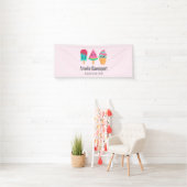 Yummy Ice Cream Trio Summer Vibe Business Banner (Insitu)