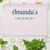 Yummy Ice Cream Trio Summer Vibe Creamery Business Geschirrtuch (Gefaltet)