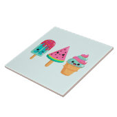 Yummy Ice Cream Trio Summer Vibe Fliese (Seite)