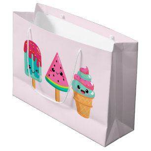 Yummy Ice Cream Trio Summer Vibe Geburtstag Große Geschenktüte
