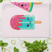 Yummy Ice Cream Trio Summer Vibe Geschirrtuch (Gefaltet)