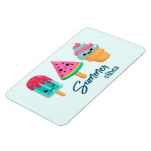 Yummy Ice Cream Trio Summer Vibe Magnet (Linke Seite)