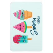Yummy Ice Cream Trio Summer Vibe Magnet (Vertikal)