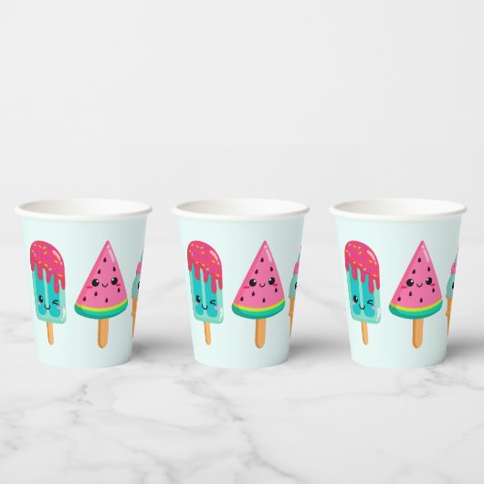 Yummy Ice Cream Trio Summer Vibe Pappbecher (Multi)