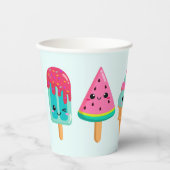 Yummy Ice Cream Trio Summer Vibe Pappbecher (Vorderseite)