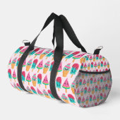 Yummy Ice Cream Trio Summer Vibe Pattern Duffle Bag (Rechte Ecke)