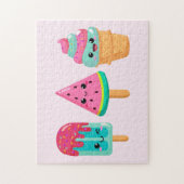 Yummy Ice Cream Trio Summer Vibe Puzzle (Vertikal)