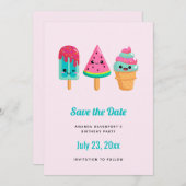 Yummy Ice Cream Trio Summer Vibe Save The Date (Vorne/Hinten)