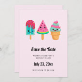 Yummy Ice Cream Trio Summer Vibe Save The Date (Vorne/Hinten)