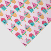 Yummy Ice Cream Trio Summer Vibe Seidenpapier (Ausschnitt)